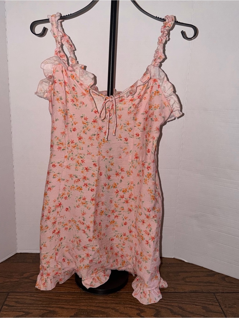 Floral Ruffle Dress- Pink